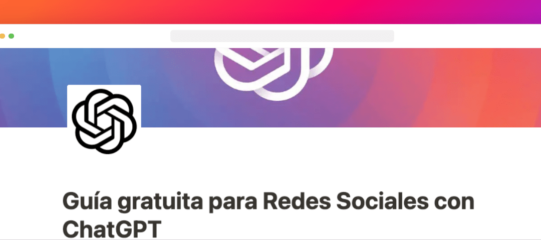 Guia gratis de ChatGPT para redes sociales